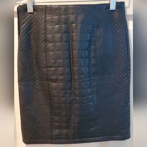 Ann Taylor Faux Leather Black Skirt.